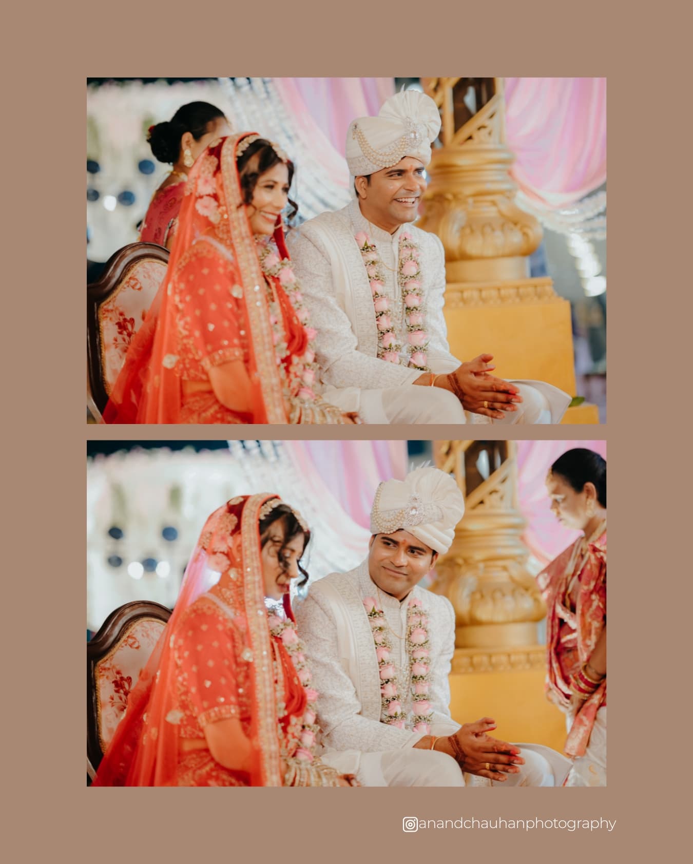 Barkha & sahl at their wedding mandap