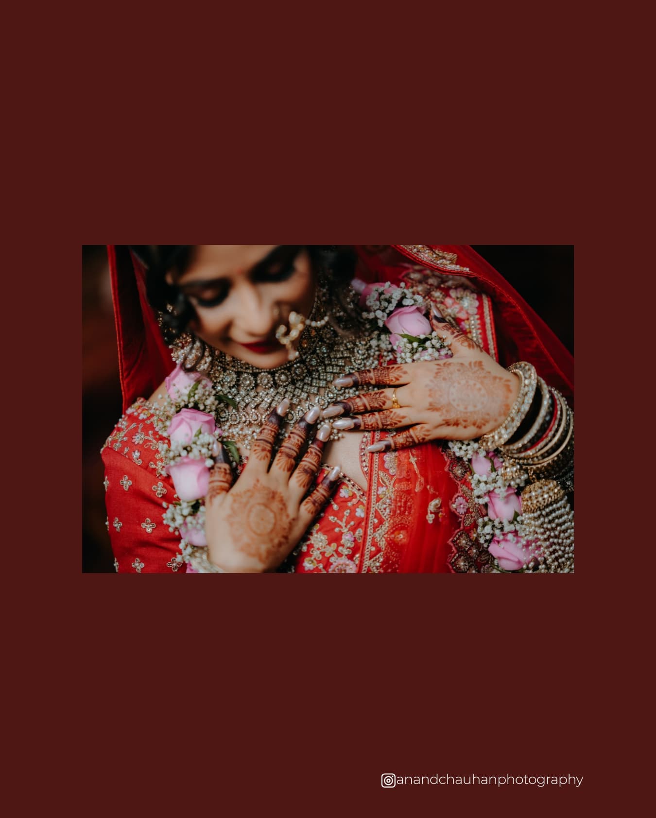 Barkha's bridal portrait at her wedding