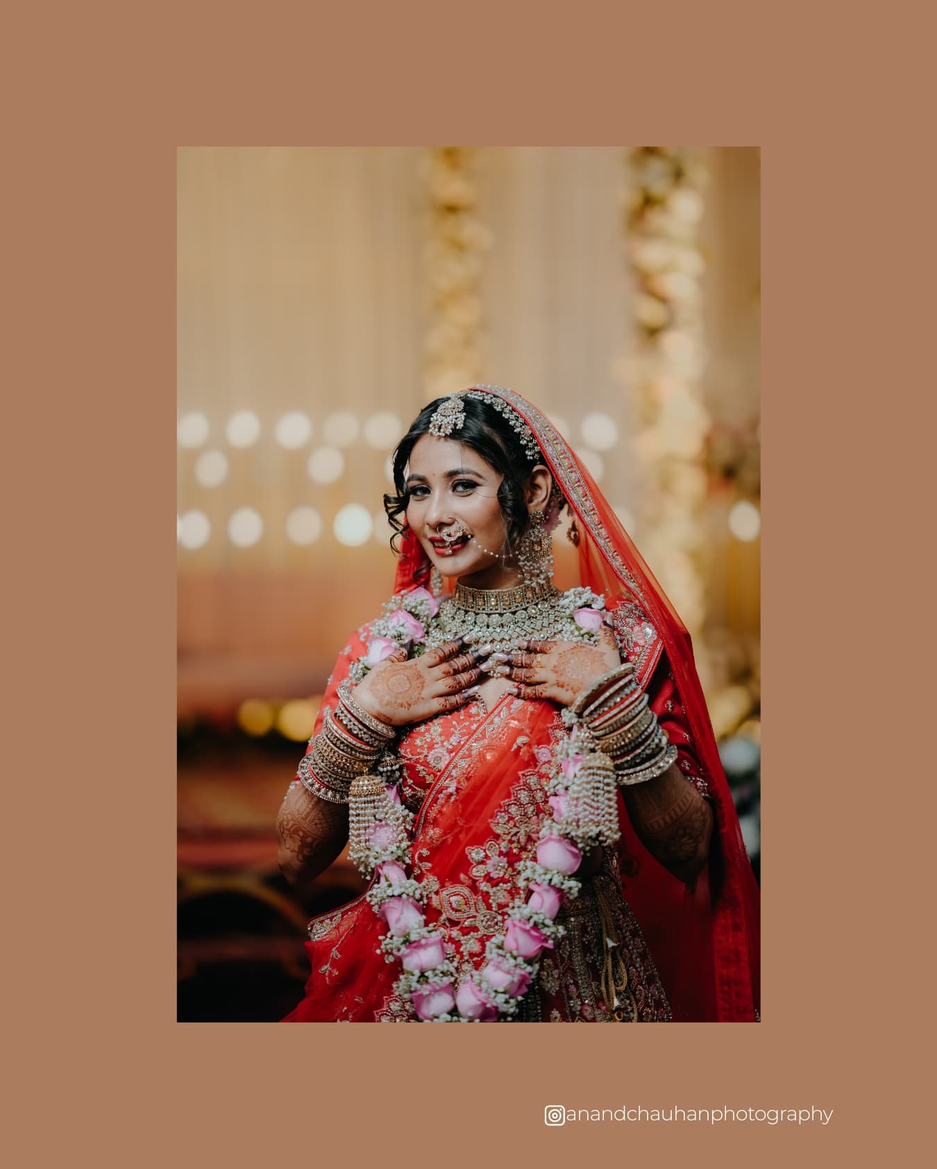 Barkha's bridal portrait at her wedding