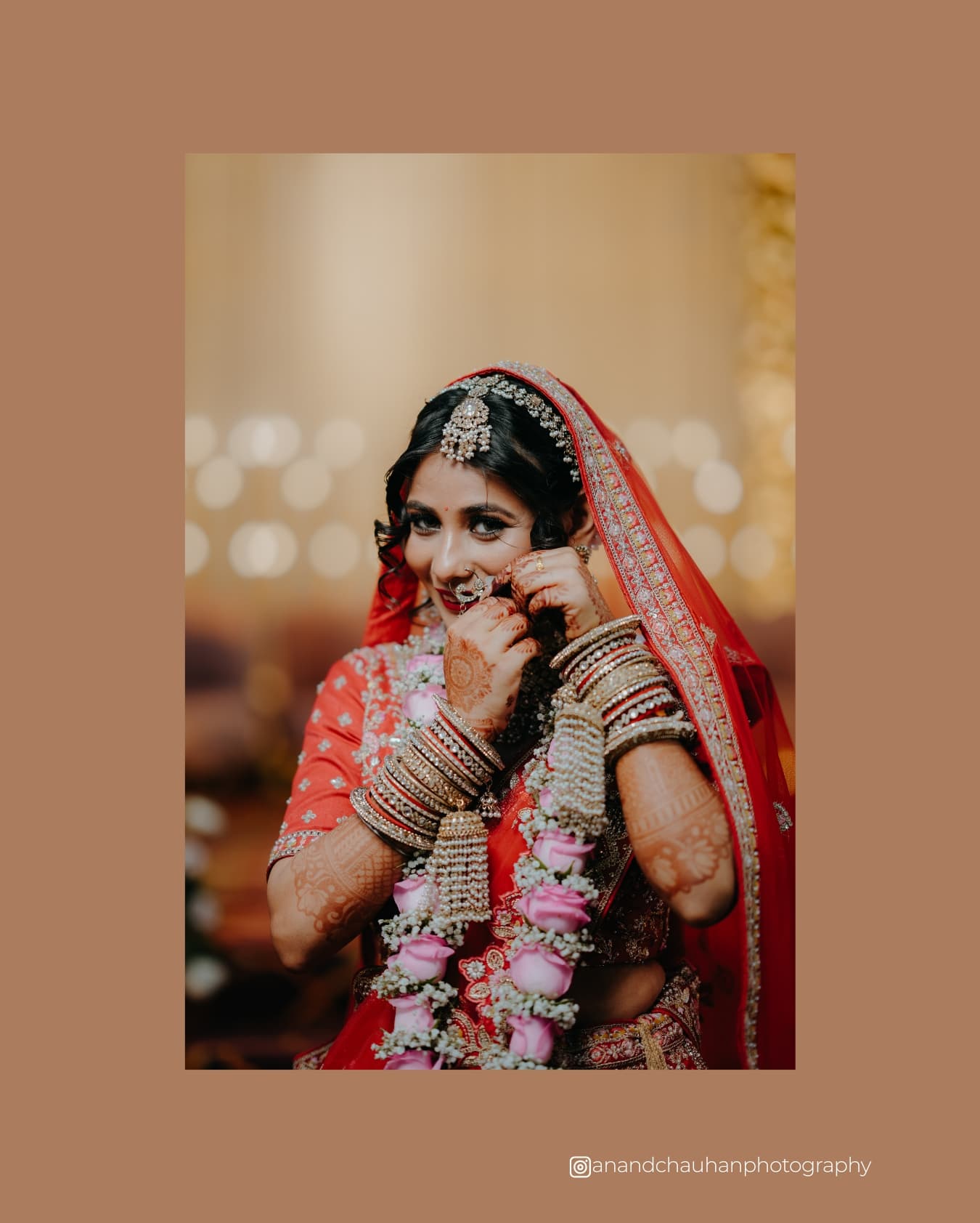 Barkha's bridal portrait at her wedding