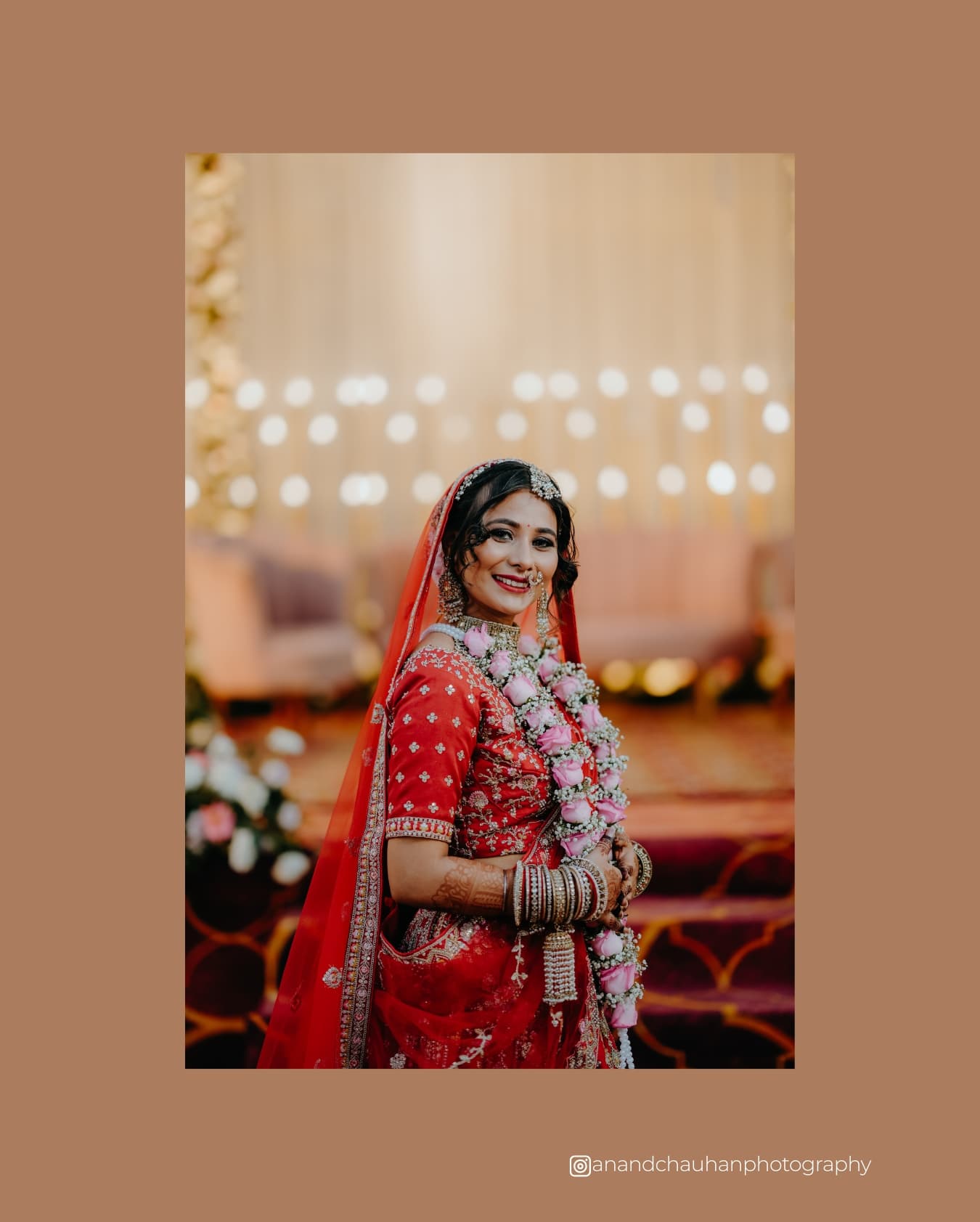 Barkha's bridal portrait at her wedding